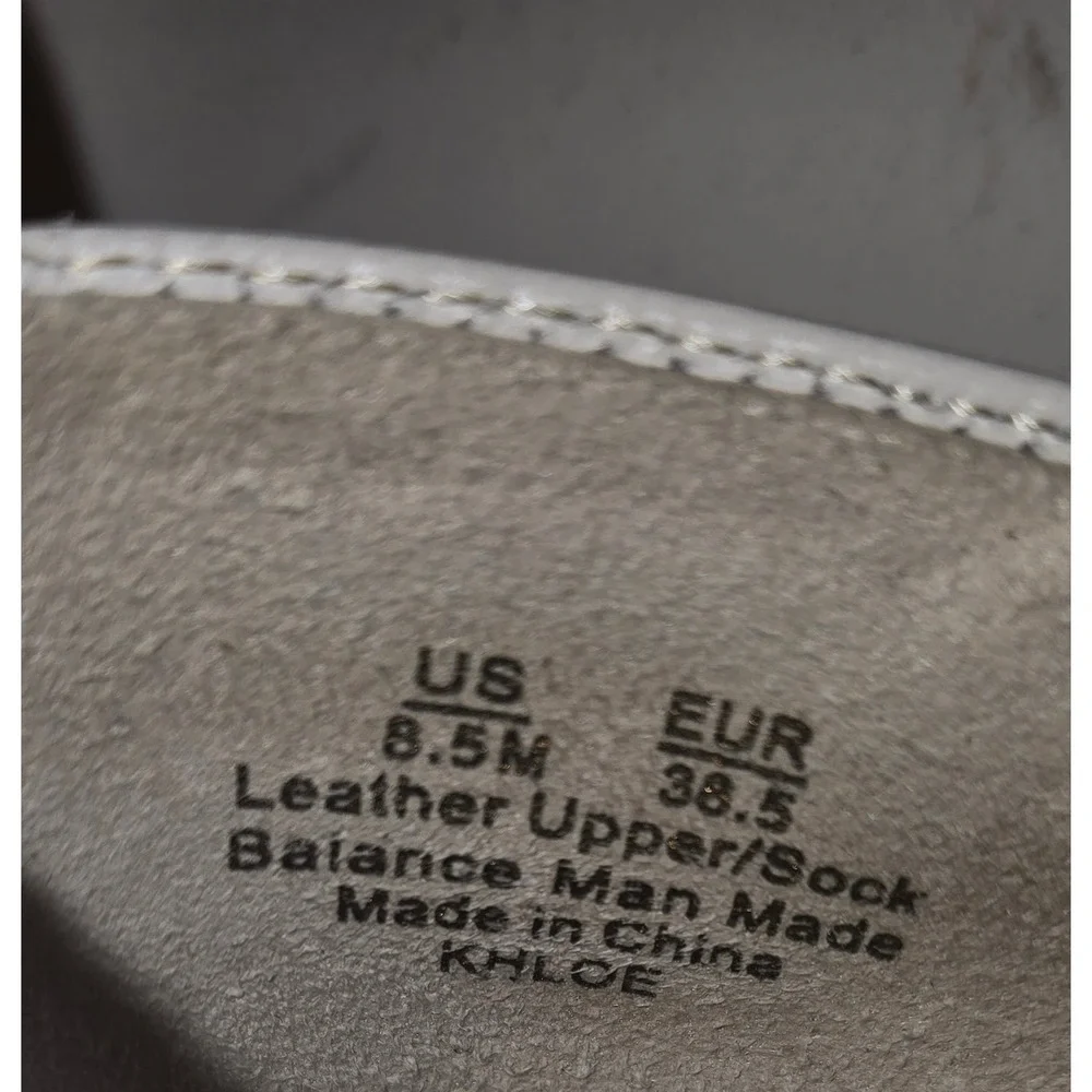 Sam Edelman Khloe White Leather Espadrille Flats Slip On Shoes Womens 8.5 M